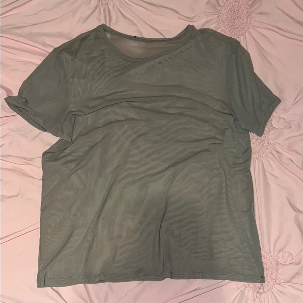 Forever 21 Tan SHEER Short Sleeve T-Shirt